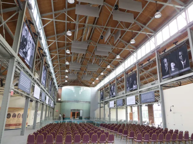 Long view through the Brown-Forman Great Hall at the Kentucky Center for African American Heritage